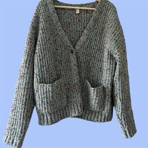 Women's Speckled Knit Cardigan Sweater